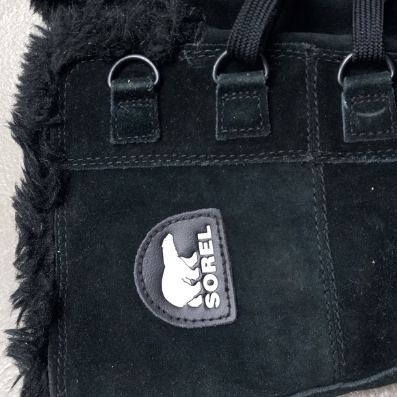SOREL BLACK WINTER WATERPROOF FAUX FUR BOOTS - Picture 10 of 10